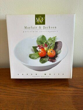 Two White Serving Bowls by Mayfair and Jackson